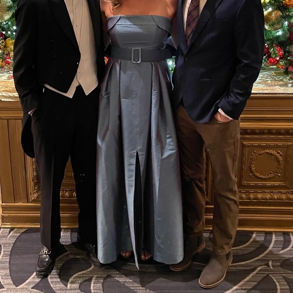 Sachin & Babi Brielle belted gown- topaz size 10 - Picture 4 of 4